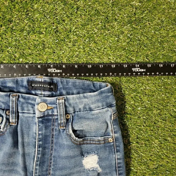 Aeropostale High Waisted Ankle Jeggings Womens Size 6 Short Blue Mid Rise Denim - Picture 10 of 10